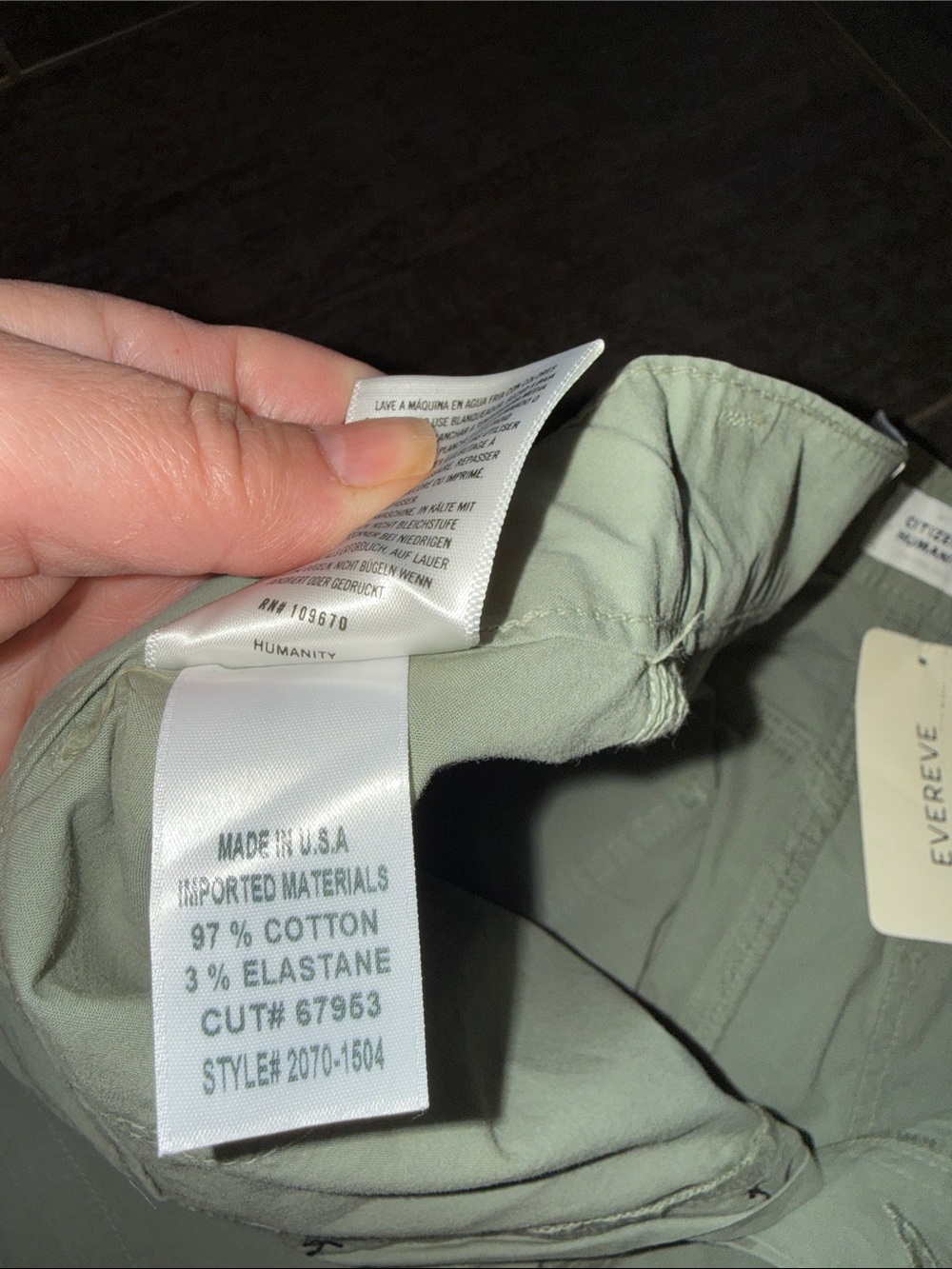 Citizens Of Humanity Light Sage Green Utility Shorts - Picture 8 of 9